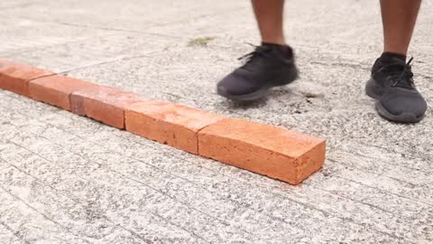 100 Bricks Double Domino Effect