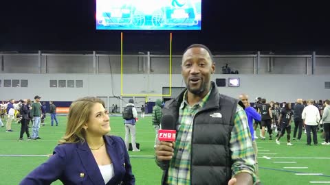 Terrance Johnson talks to Sarah Merrifield about Guyer's 63 42 Area Round Win over Highland Park