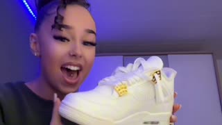 750Kicks Unboxing: Jordan 4 Retro Metallic Gold with @Nw.Norah - Sneakers Review - Fit NEW J4S J4 YT