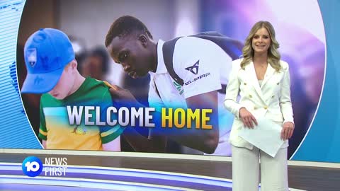 Socceroos Return to Australia | 10 News First