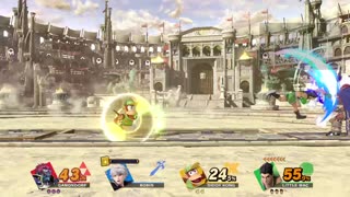 Ganondorf Vs Robin Vs Diddy Kong Vs Little Mac on Coliseum (Super Smash Bros Ultimate)