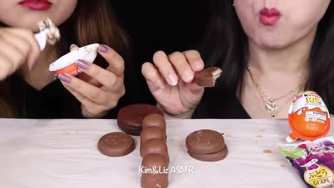 ASMR FAVORITE CHOCOLATE DESSERT RACE.