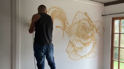 Freehand Airbrush wall mural, part 2