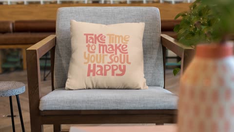 Check Out Our Custom Made Peach Throw Pillow with Daily Affirmation