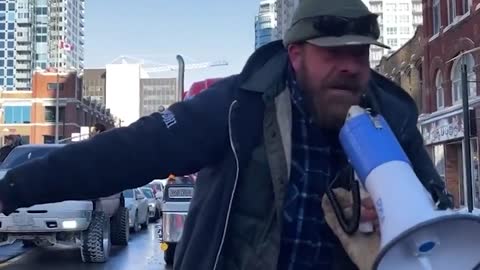 Mel Gibson sighted at the trucker convoy 2022 in Ottawa, Canada