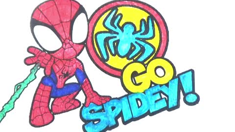 coloring page coloring spidey go