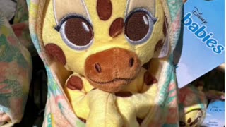 Walt Disney World Animal Kingdom Baby Giraffe in a Hoodie Pouch Blanket Plush Doll #shorts