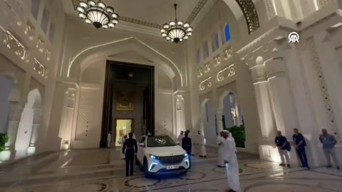 President Erdogan and UAE President Al Nahyan drove around the streets of Abu Dhabi in Togg