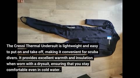 Skim Remarks: Cressi Thermal Undersuit Light and Easy to Don and Doff Provides Warmth to Be Wor...