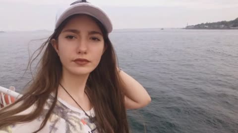 A girl on a ship