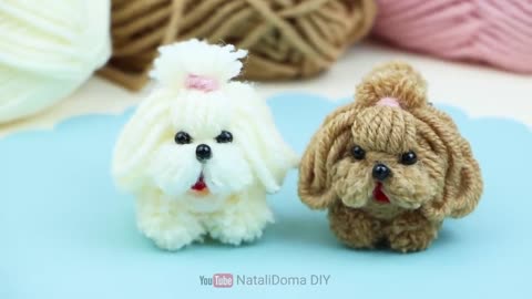 🐶🧶🐕 The Cutest Little Dog Easy Making 🌟 DIY NataliDoma