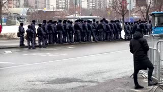 Heavy police presence at church for Navalny ceremony