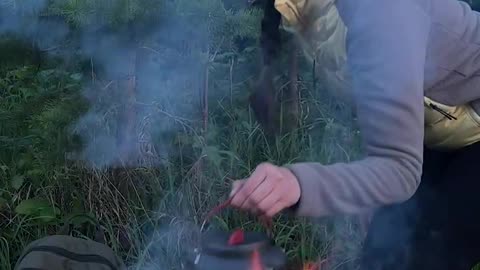 Just set it on FIRE!🔥#camping #survival #bushcraft #outdoors