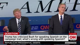 Trump We speak English here, not Spanish