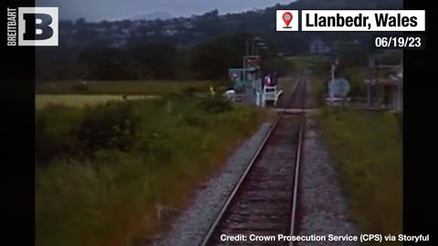 TYPICAL DAY IN WALES! Near DISASTROUS Collision of Car and Train in Wales