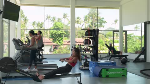 Spa, Gym and Yoga at New Leaf Detox Wellness Resort. Maenam beach Koh Samui, Thailand.