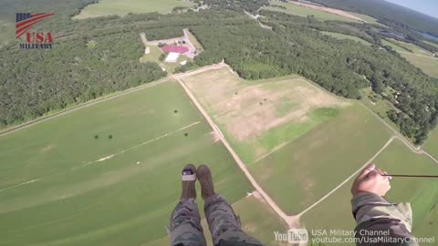 [GoPro View] US Paratrooper Airborne Jump from CH-47 Chinook Using MC-6 Parachute