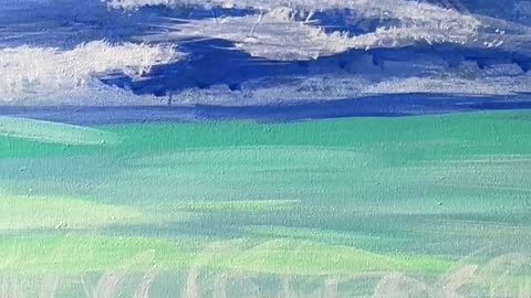 Beach Seascape clouds Acrylic Painting