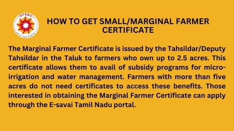 How to get Small Marginal Farmer Certificate in Tamil Nadu