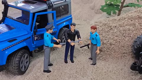 Police car construction story ,Vehicles Excavator, police car ,Bulldozer |Fanny stories police Car |