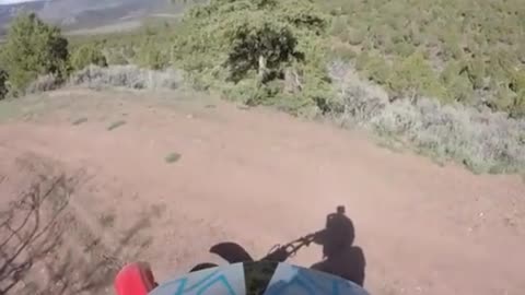 Dirt Biker Falls Off Cliff
