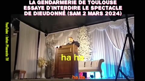 DIEUDONNÉ - Son spectacle perturbé par des GENDARMES - Le 02 03 24 à Toulouse.