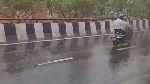 Heavy rain fall in India