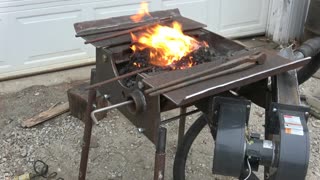 Blacksmith Coal Forge, Built From Semi-trailer Brake Drum