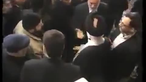 Kissing of Religion Man's Hand in Mashhad