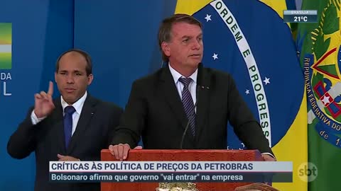 Bolsonaro crítica política de preços e diz que governo entrará na Petrobras | SBT Brasil (16/05/22)