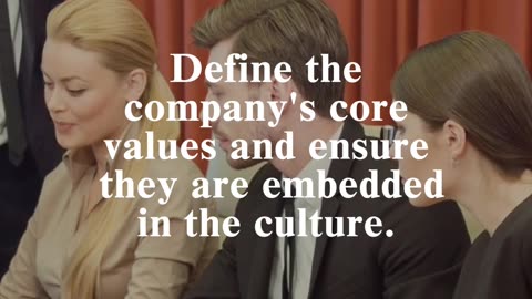 CEO SOPs: Define the company's core values and ensure they are embedded in the culture
