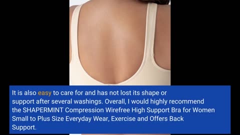 Customer Comments: SHAPERMINT Compression Wirefree High Support Bra for Women Small to Plus Siz...