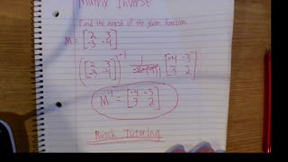 Finite Math Help- Finding 2x2 Inverse Matricies