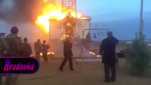 Orthodox Church burned by Ukrainians