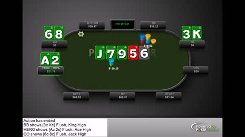 Three flopped flushes, what are the odds? No Limit Holdem Poker