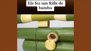 Perfectly functional bamboo rifle