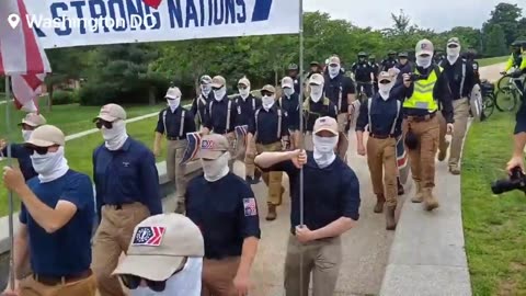 A group called the Patriot Front are currently marching towards U.S. Capitol