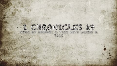 I CHRONICLES 29