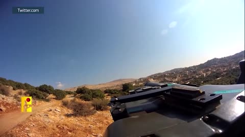 Lebanese Hezbollah strikes on an IDF stronghold with PTRKs and homemade MLRS.