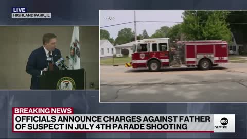 Charges announced against father of suspect in July 4 parade shooting