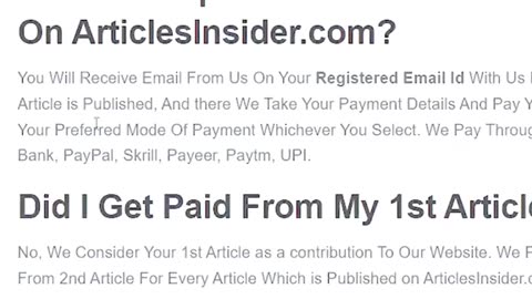 Earn money by writing article