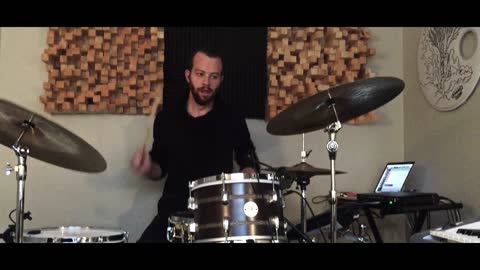 Musician's drumming performance has an intriguing twist