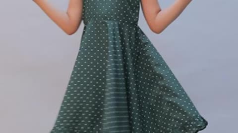 Girls Length Dress | Fashion Girl | Girl Model | Girl In Green Dress