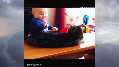 baby biting the cat and then telling it no made me angry