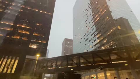 CRAZY: Thunderstorms Cause Major Damage In Downtown Houston