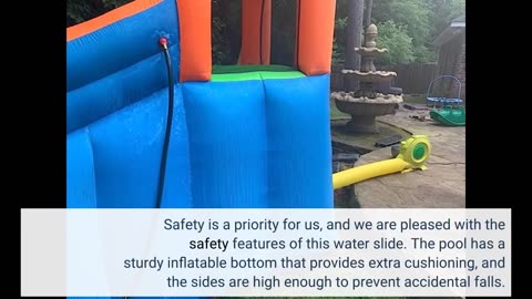 View Feedback: Costzon Inflatable Water Slide, Giant Bouncy Waterslide Park for Kids Backyard O...
