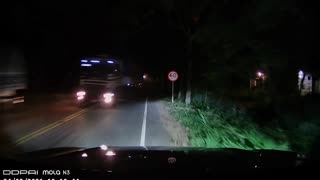 Truck Tries Passing at Wrong Time