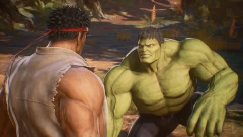 HULK and RYU Team Fight Scene (MARVEL vs. CAPCOM: INFINITE