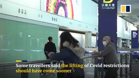 0:05 / 2:57 ‘Let Hong Kong be Hong Kong again’: Inbound travellers welcome lifting of Covid curbs