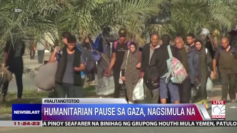 Humanitarian pause sa Gaza, nagsimula na